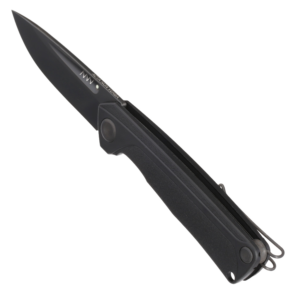 ANV Knives Taschenmesser Z200 Sleipner Stahl schwarz inkl. Grtelclip Bild 6