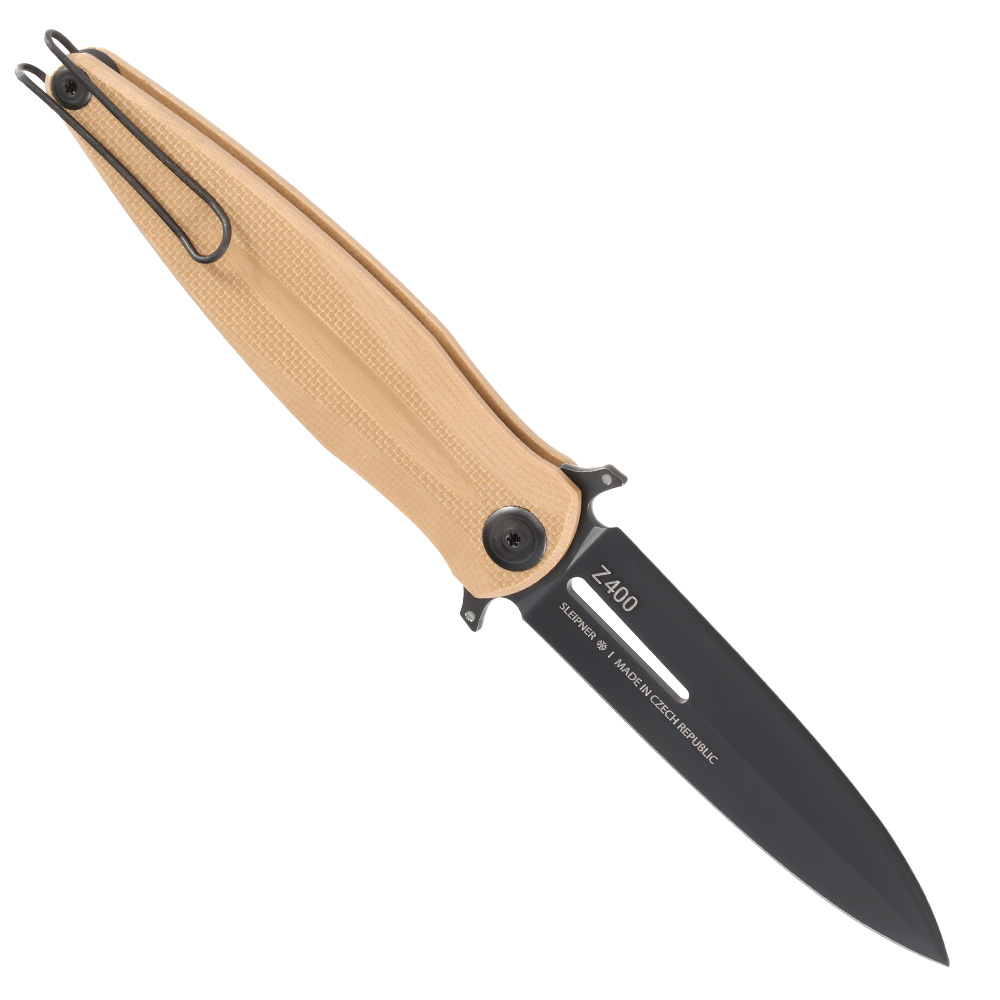 ANV Knives Einhandmesser Z400 BB G10 Sleipner Stahl coyote inkl. Grtelclip Bild 1