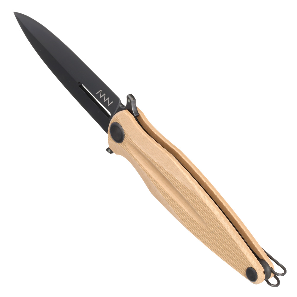 ANV Knives Einhandmesser Z400 BB G10 Sleipner Stahl coyote inkl. Grtelclip Bild 6