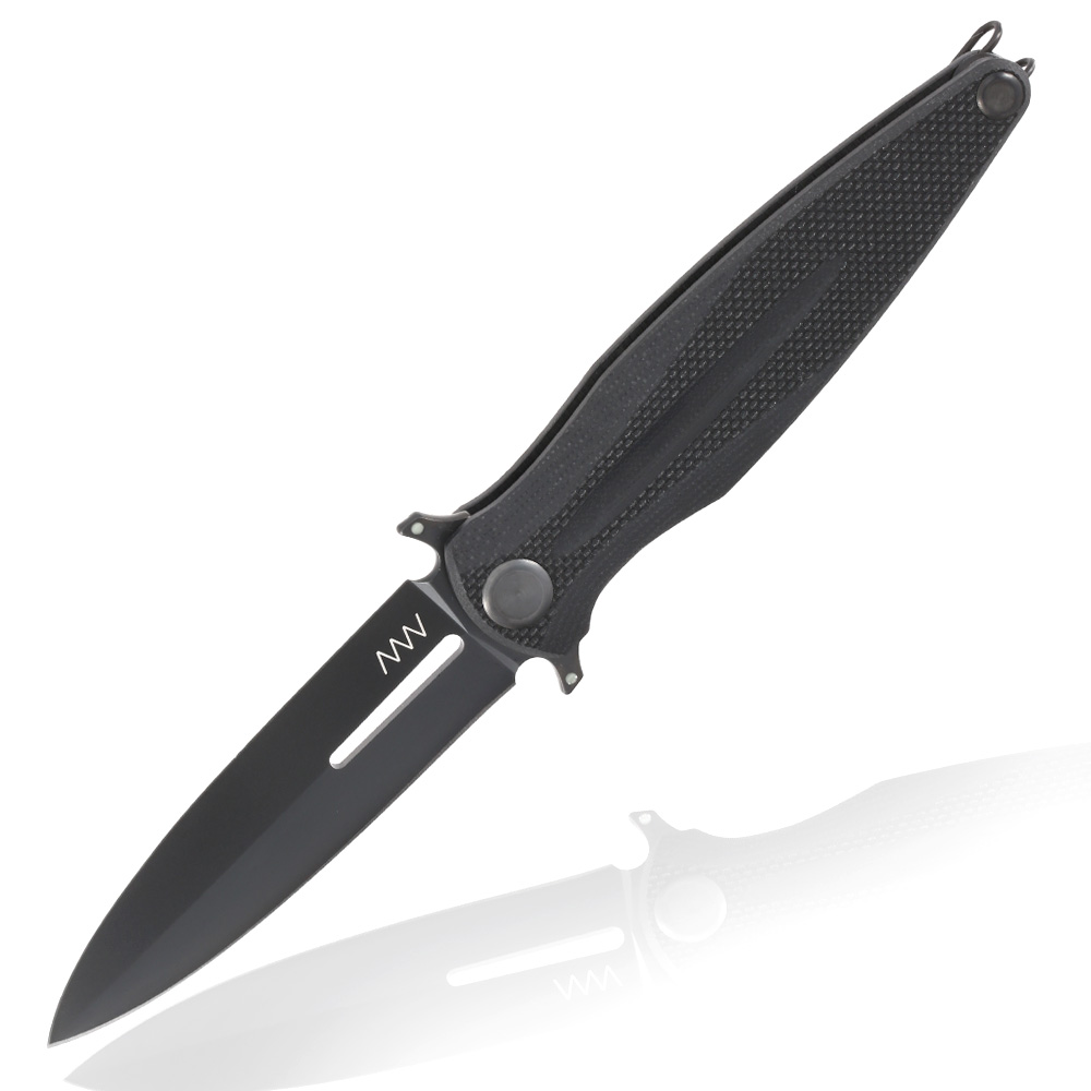 ANV Knives Einhandmesser Z400 G10 Sleipner Stahl schwarz inkl. Grtelclip