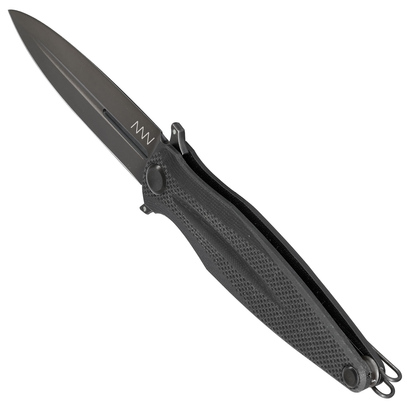 ANV Knives Einhandmesser Z400 BB G10 Sleipner Stahl schwarz inkl. Grtelclip Bild 6