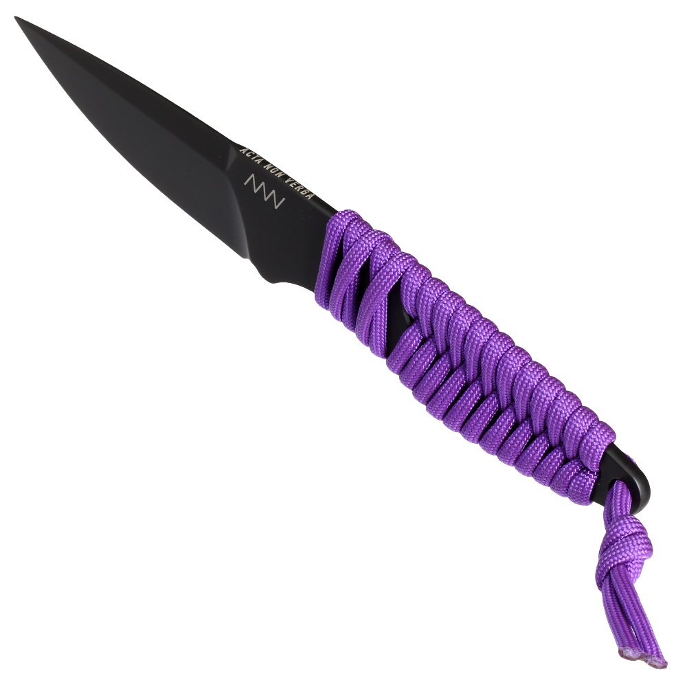 ANV Knives Neck Knife P100 Sleipner Stahl Cerakote schwarz/lila inkl. Kydex Scheide Bild 6