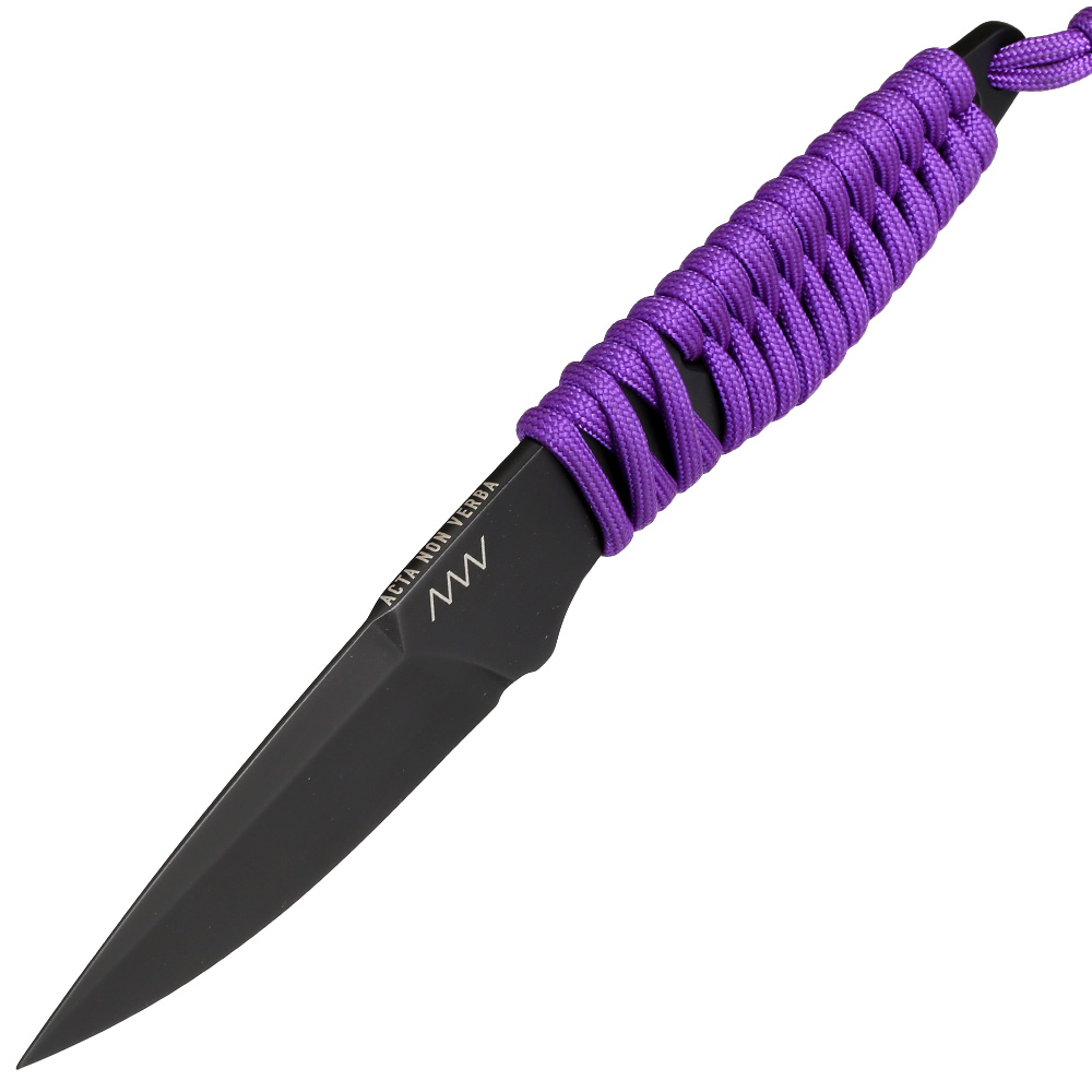 ANV Knives Neck Knife P100 Sleipner Stahl Cerakote schwarz/lila inkl. Kydex Scheide Bild 8