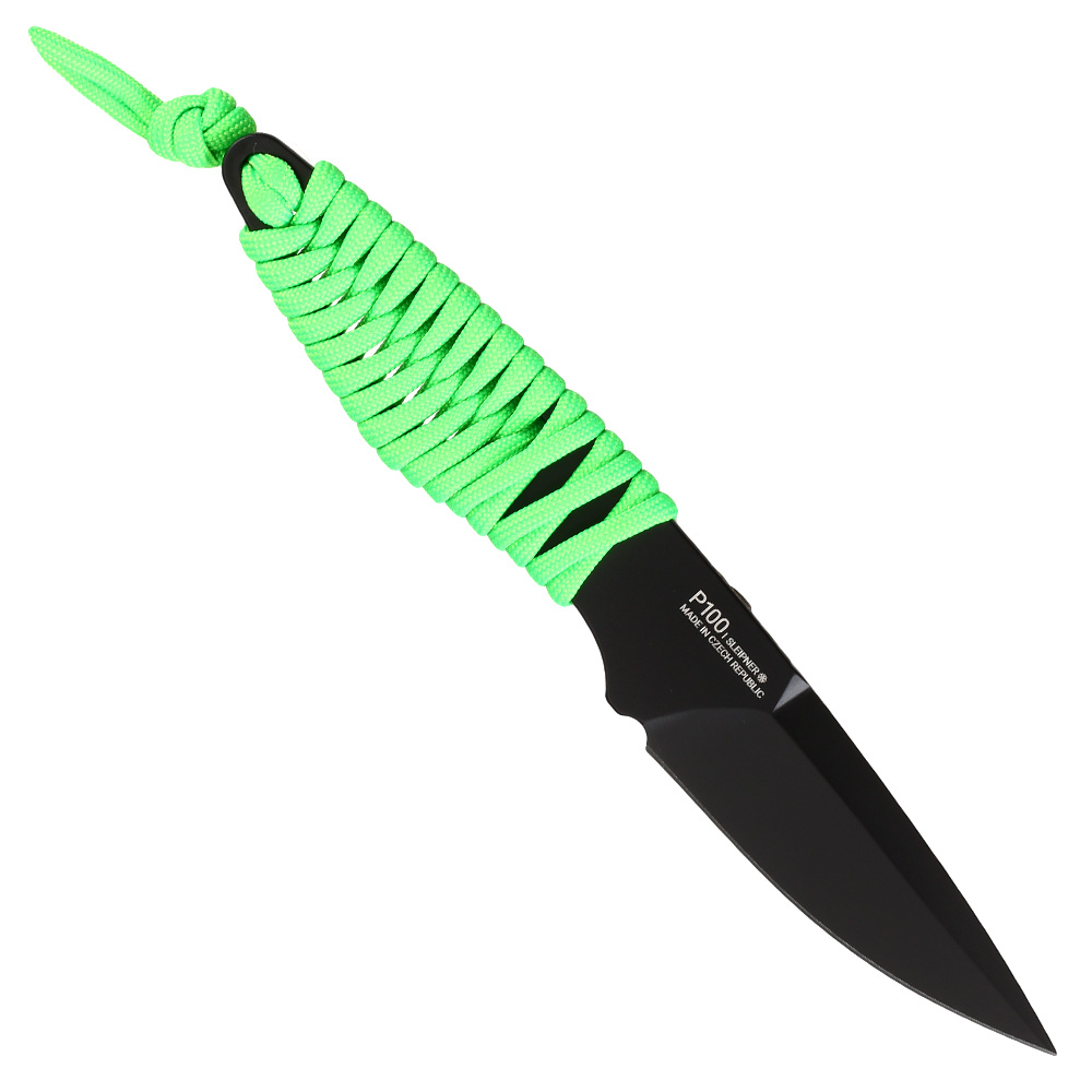 ANV Knives Neck Knife P100 Sleipner Stahl Cerakote schwarz/neon grn inkl. Kydex Scheide Bild 1