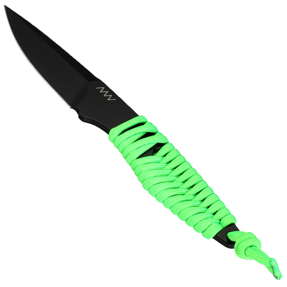 ANV Knives Neck Knife P100 Sleipner Stahl Cerakote schwarz/neon grn inkl. Kydex Scheide Bild 2