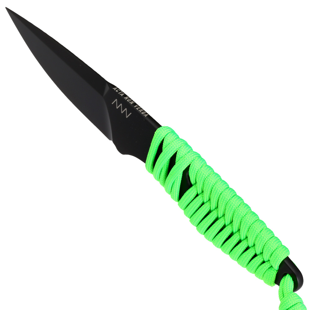ANV Knives Neck Knife P100 Sleipner Stahl Cerakote schwarz/neon grn inkl. Kydex Scheide Bild 6