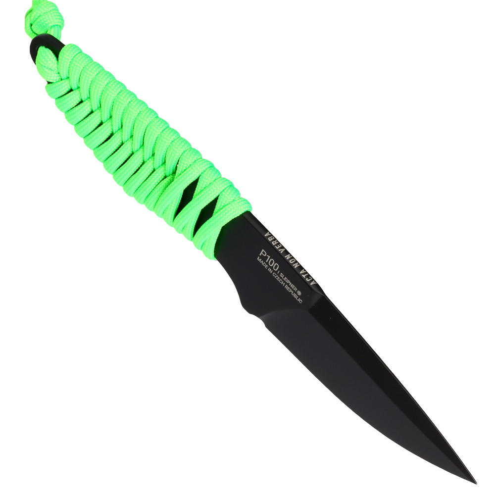 ANV Knives Neck Knife P100 Sleipner Stahl Cerakote schwarz/neon grn inkl. Kydex Scheide Bild 7