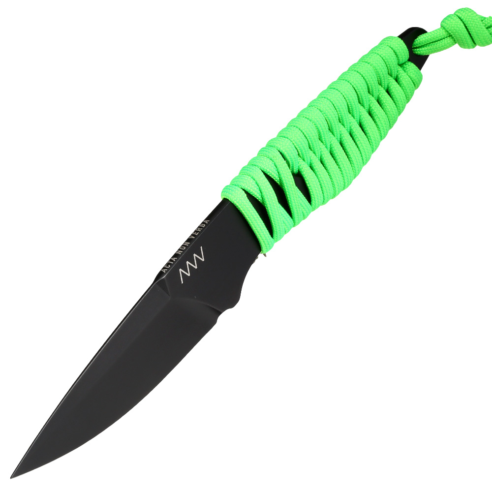 ANV Knives Neck Knife P100 Sleipner Stahl Cerakote schwarz/neon grn inkl. Kydex Scheide Bild 8