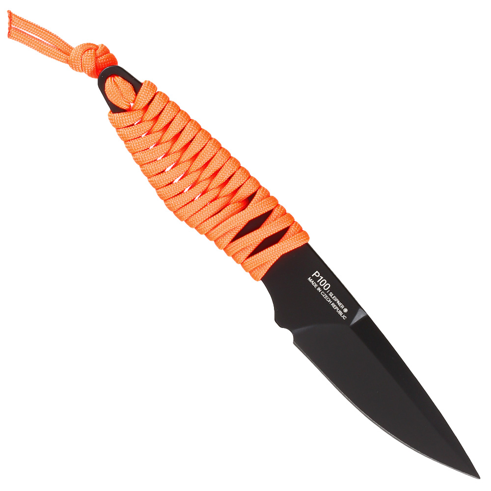 ANV Knives Neck Knife P100 Sleipner Stahl Cerakote schwarz/orange inkl. Kydex Scheide Bild 1