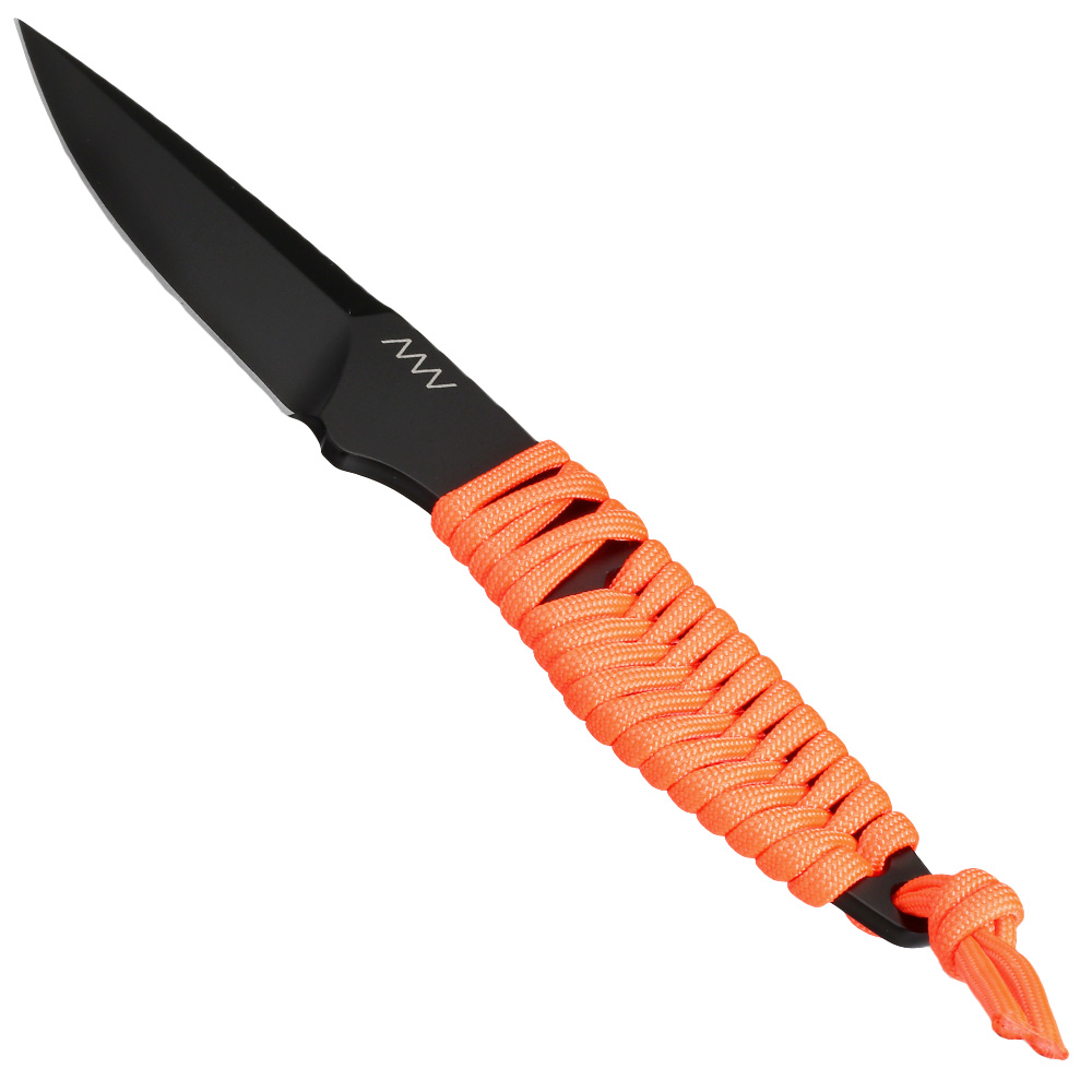 ANV Knives Neck Knife P100 Sleipner Stahl Cerakote schwarz/orange inkl. Kydex Scheide Bild 2