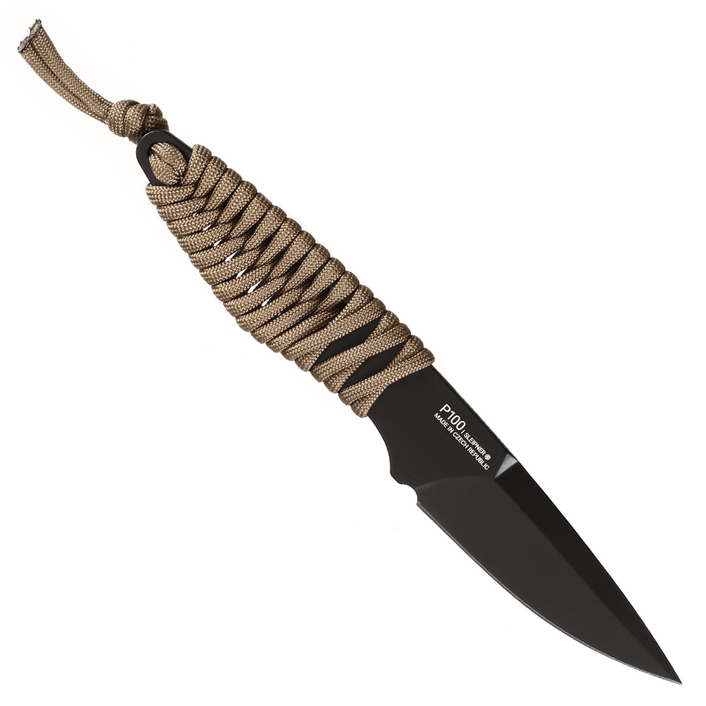 ANV Knives Neck Knife P100 Sleipner Stahl Cerakote schwarz/coyote inkl. Kydex Scheide Bild 1