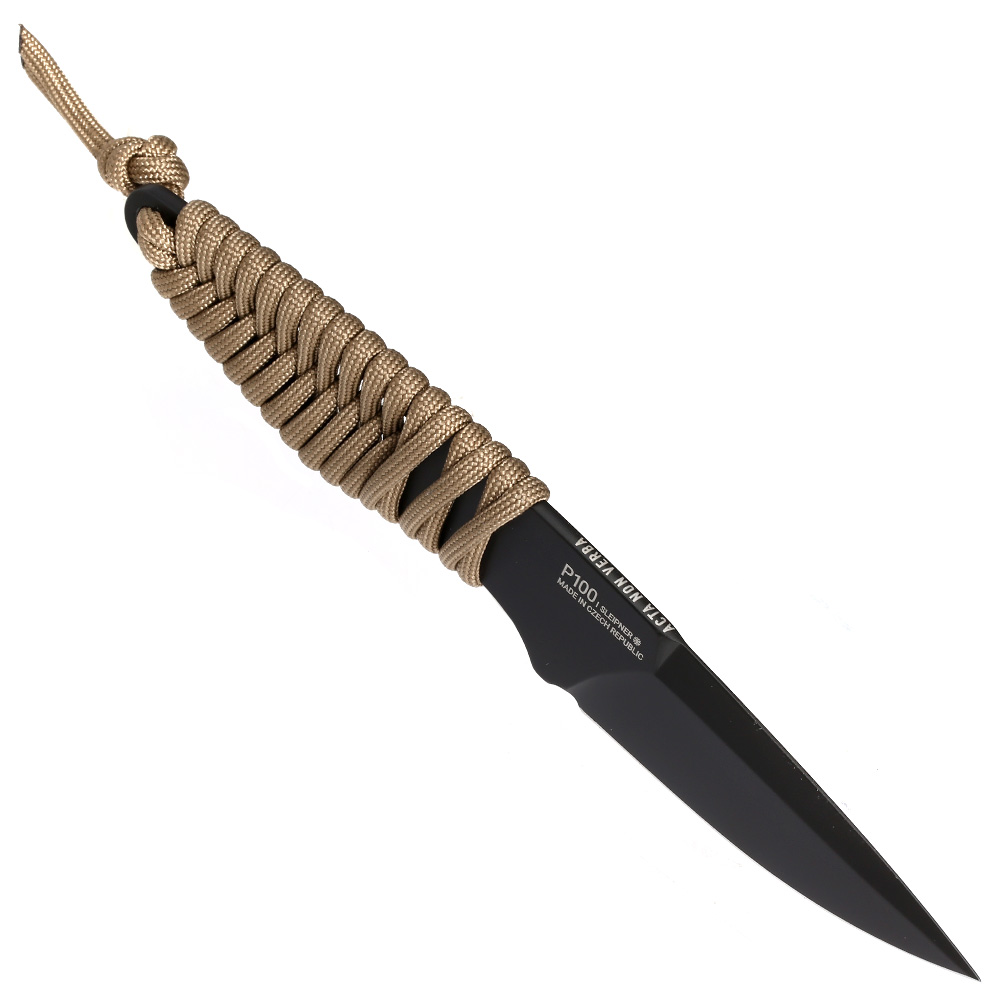ANV Knives Neck Knife P100 Sleipner Stahl Cerakote schwarz/coyote inkl. Kydex Scheide Bild 1