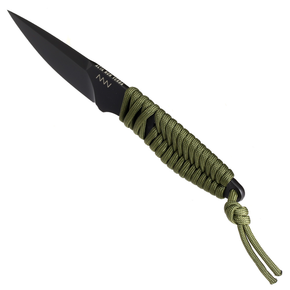 ANV Knives Neck Knife P100 Sleipner Stahl Cerakote schwarz/oliv inkl. Kydex Scheide Bild 6