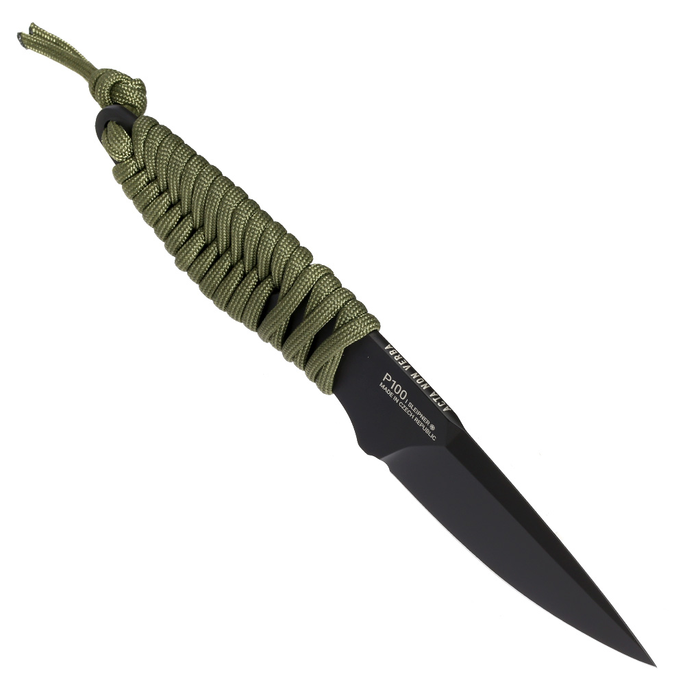 ANV Knives Neck Knife P100 Sleipner Stahl Cerakote schwarz/oliv inkl. Kydex Scheide Bild 7