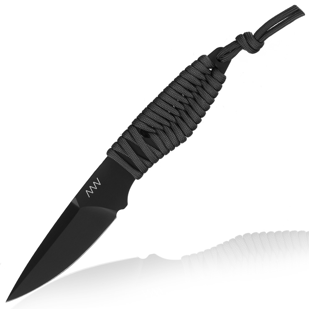 ANV Knives Neck Knife P100 Sleipner Stahl Cerakote schwarz/grau inkl. Kydex Scheide
