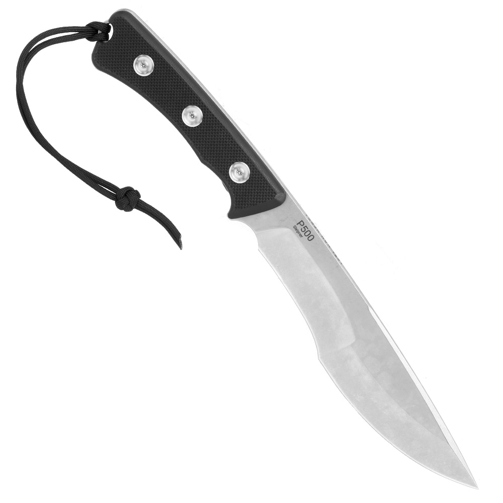 ANV Knives Outdoormesser P500 Sleipner Stahl stonewash inkl. Lederscheide Bild 1