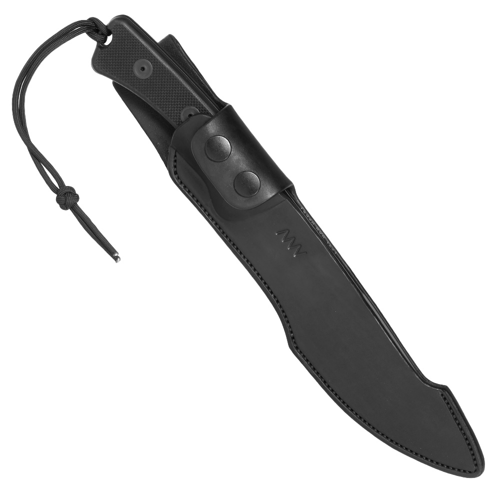 ANV Knives Outdoormesser P500 Sleipner Stahl stonewash inkl. Lederscheide Bild 4