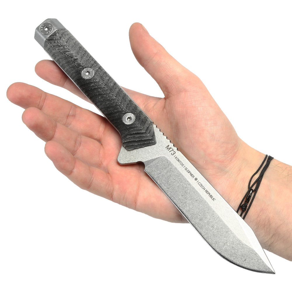 ANV Knives Outdoormesser M73 Kontos Sleipner Stahl Micarta Stonewash inkl. Kydexscheide Bild 10