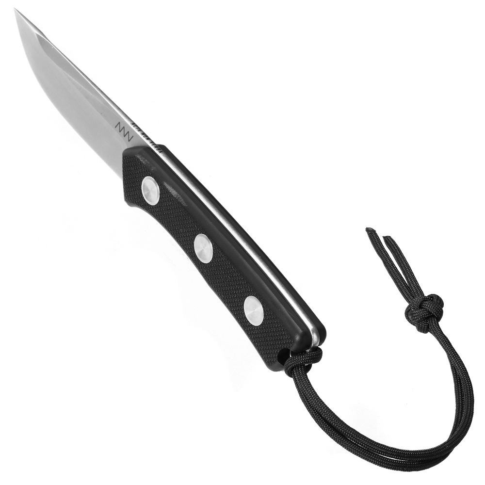 ANV Knives Outdoormesser P200 Sleipner Stahl stonewash inkl. Lederscheide Bild 8