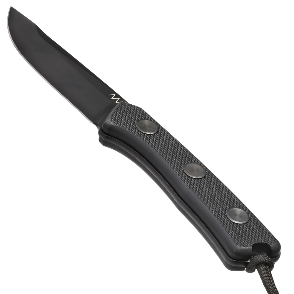 ANV Knives Outdoormesser P200 Sleipner Stahl Cerakote schwarz inkl. Lederscheide Bild 2