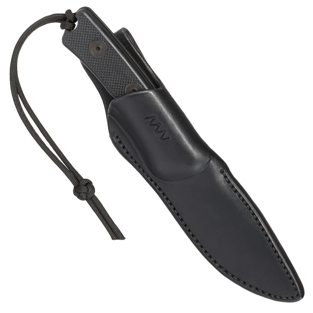 ANV Knives Outdoormesser P200 Sleipner Stahl Cerakote schwarz inkl. Lederscheide Bild 4