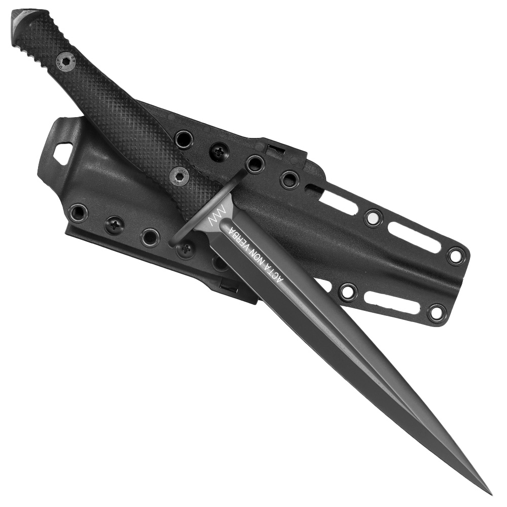 ANV Knives Dolch M500 Anthropoid Elmax Stahl schwarz inkl. Kydexscheide Bild 3
