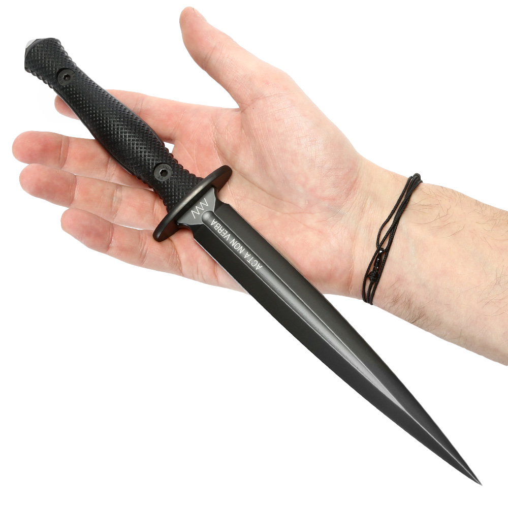ANV Knives Dolch M500 Anthropoid Elmax Stahl schwarz inkl. Kydexscheide Bild 8