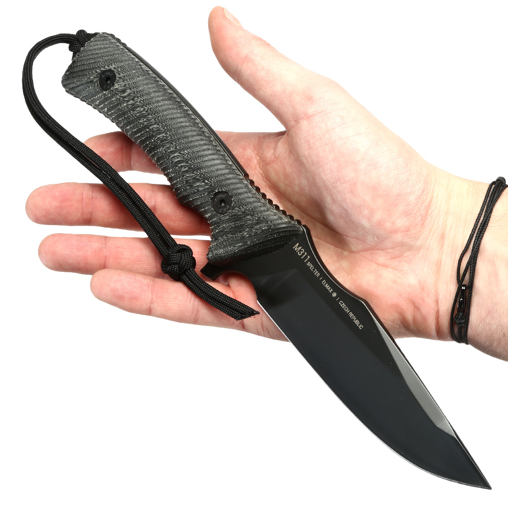 ANV Knives Outdoormesser M311 Spelter Elmax Stahl Micarta schwarz inkl. Kydexscheide Bild 1