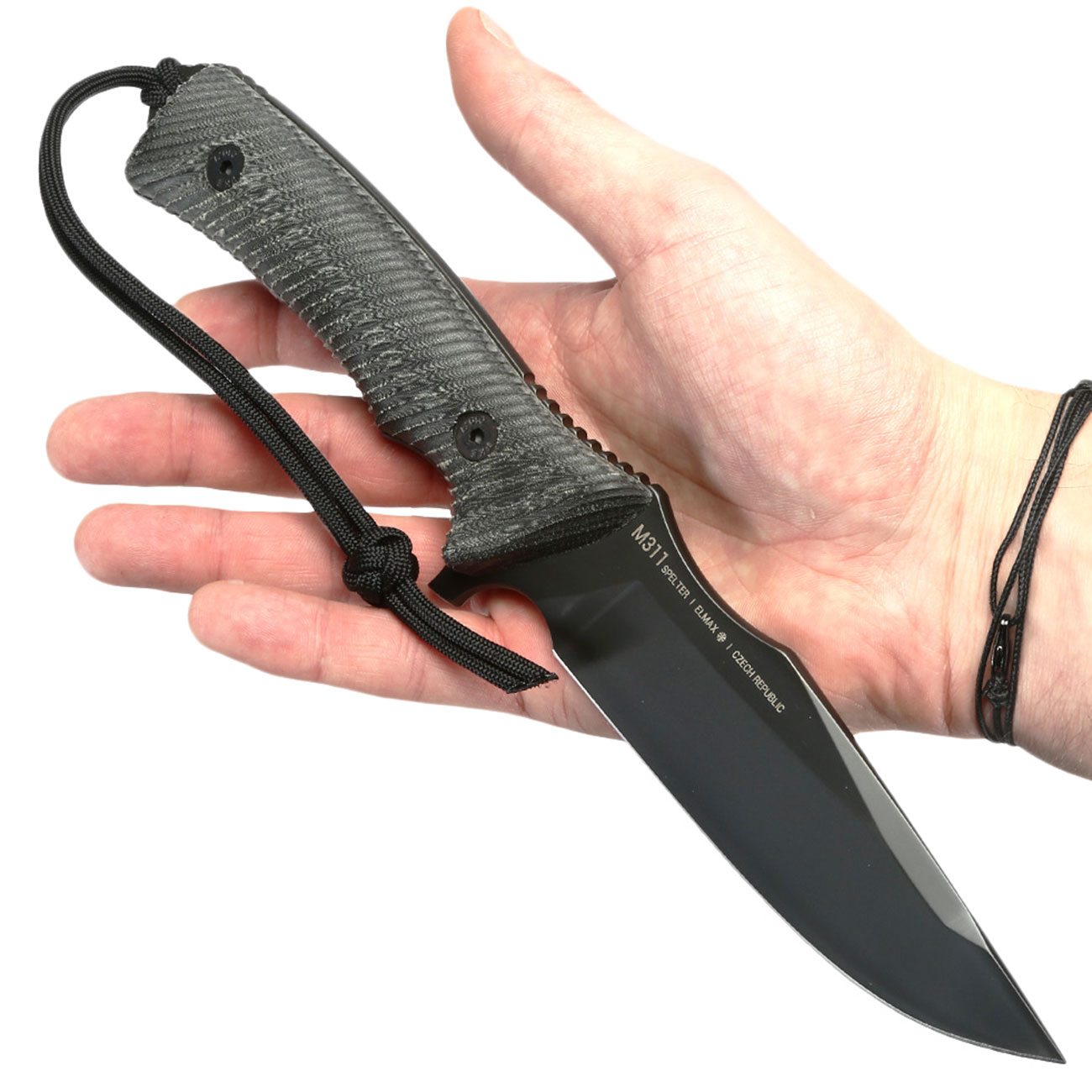 ANV Knives Outdoormesser M311 Spelter Elmax Stahl Micarta schwarz inkl. Kydexscheide Bild 8
