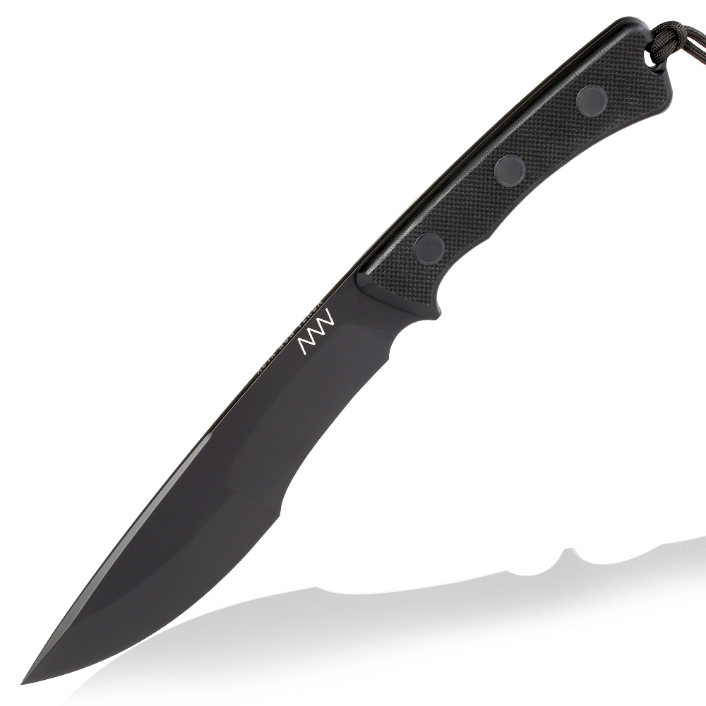 ANV Knives Outdoormesser P500 Sleipner Stahl Cerakote schwarz inkl. Lederscheide