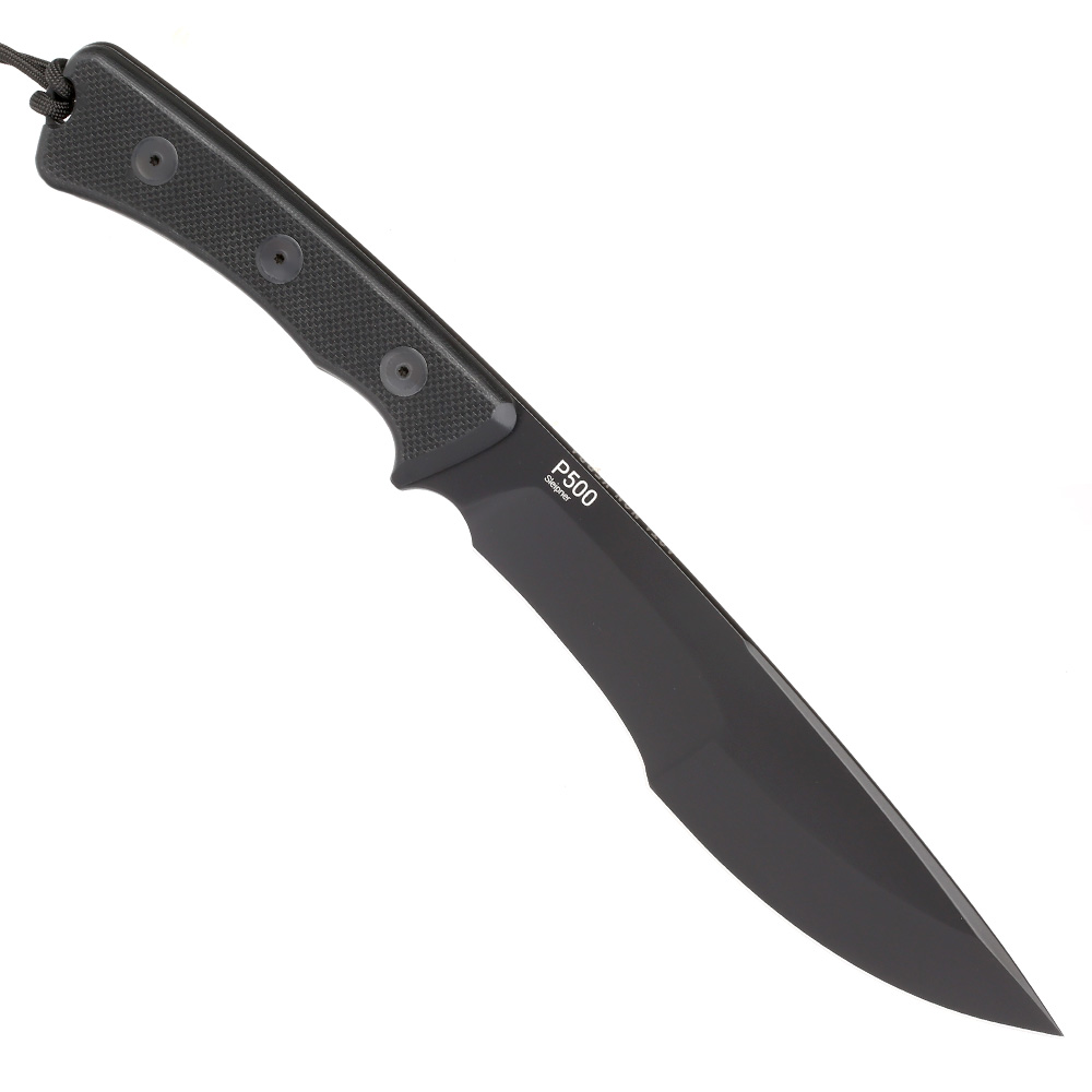 ANV Knives Outdoormesser P500 Sleipner Stahl Cerakote schwarz inkl. Lederscheide Bild 1