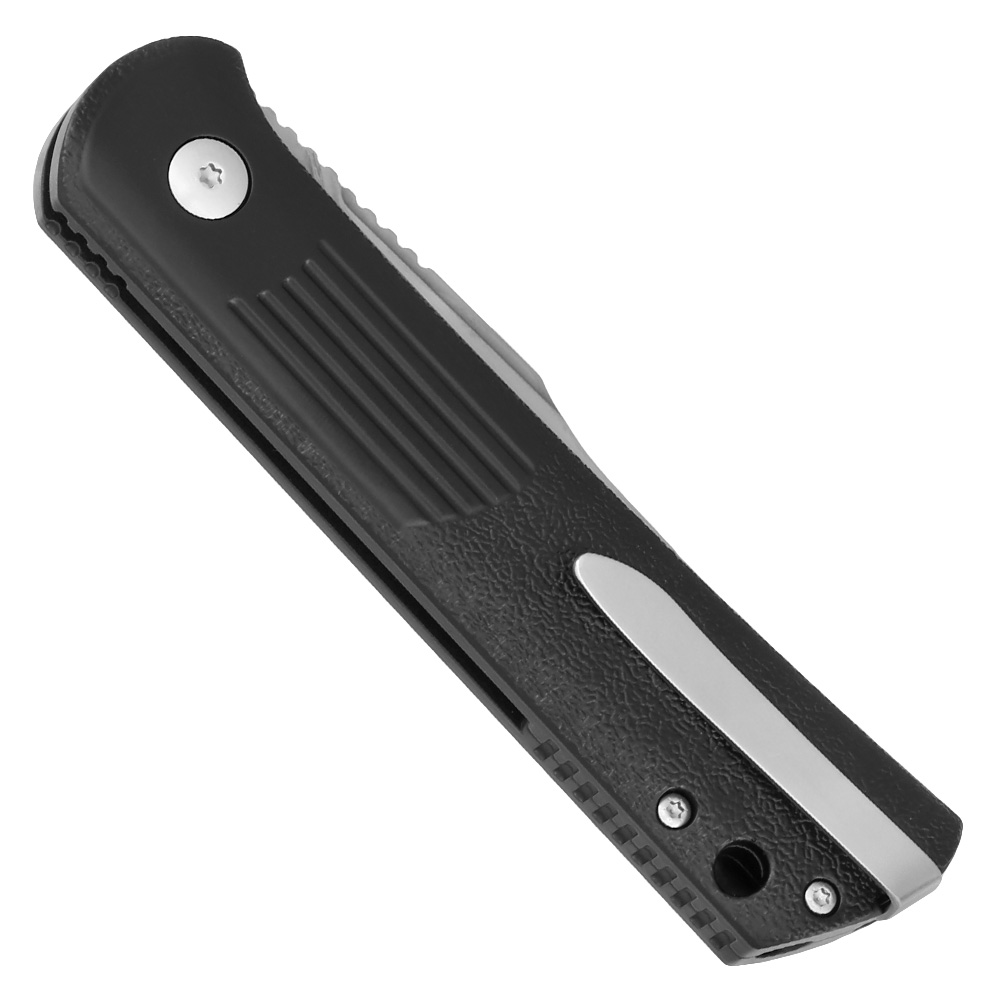 Bker Plus Springmesser Alluvial D2 Stahl satin/schwarz inkl. Grtelclip und Messertasche Bild 5