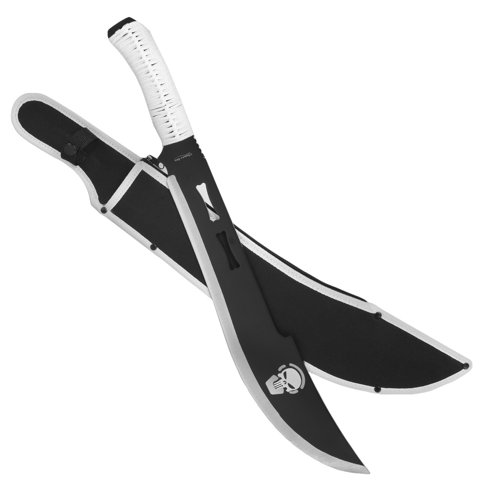 Machete White Skull schwarz/wei inkl. Nylonscheide Bild 2