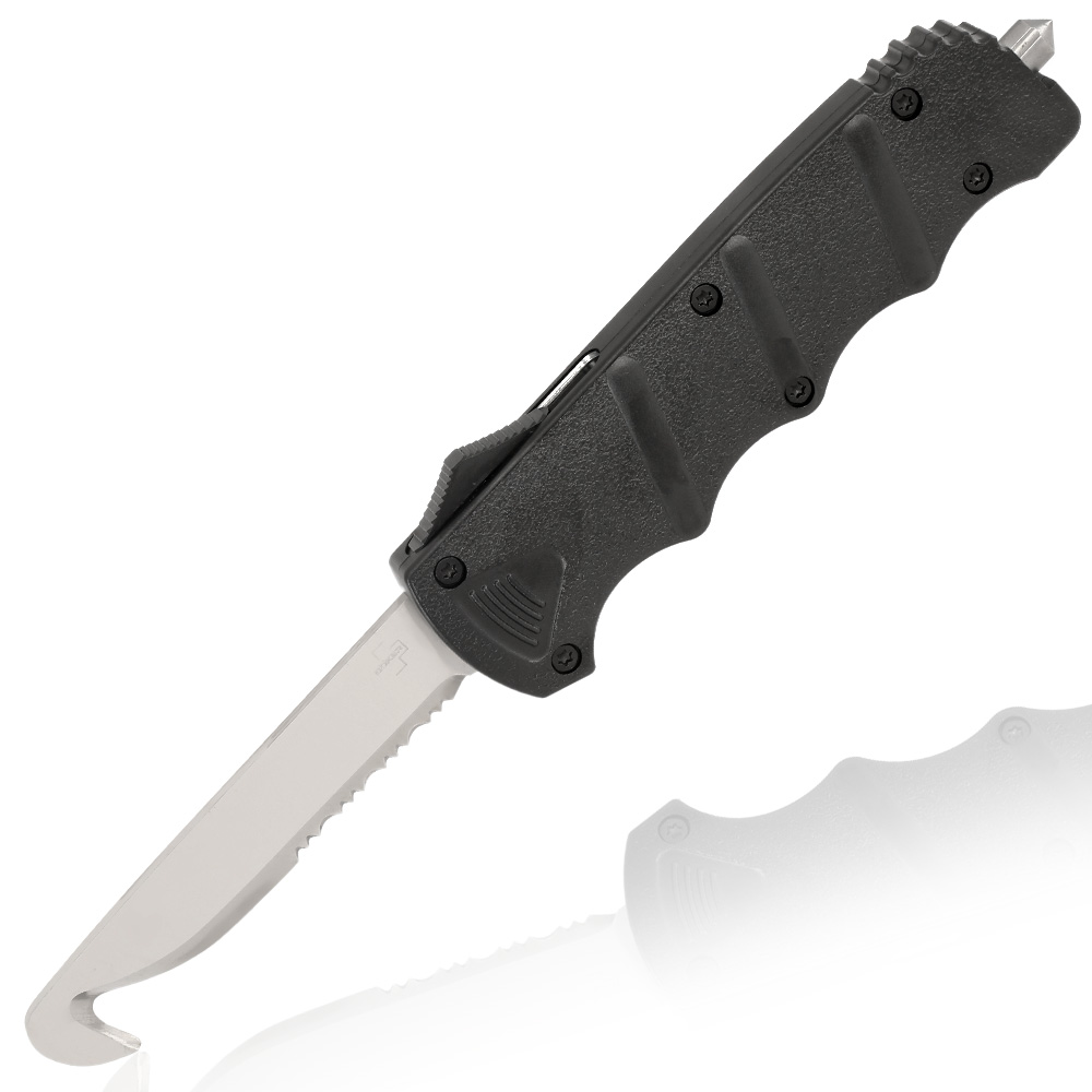 Böker Plus Rettungsmesser Rescue OTF 2.0 D2 Stahl schwarz inkl