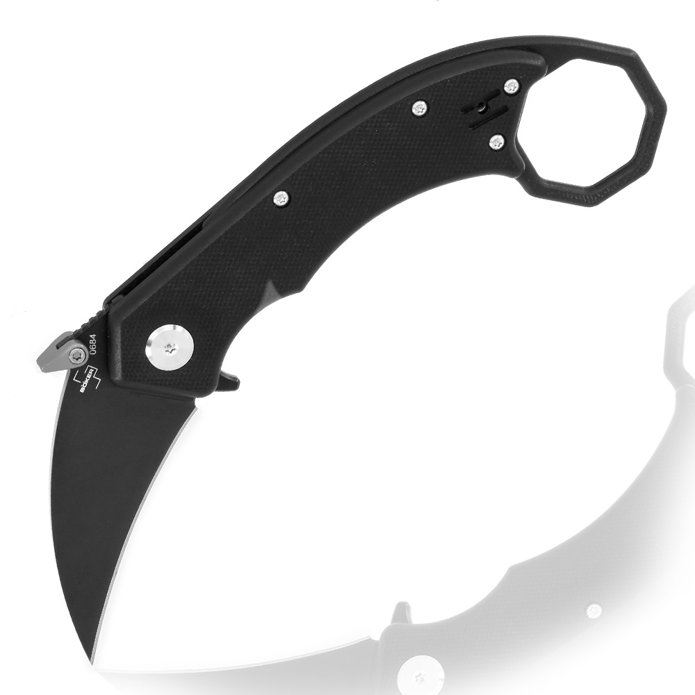 Bker Plus Karambit Messer HEL schwarz inkl. Nylonetui