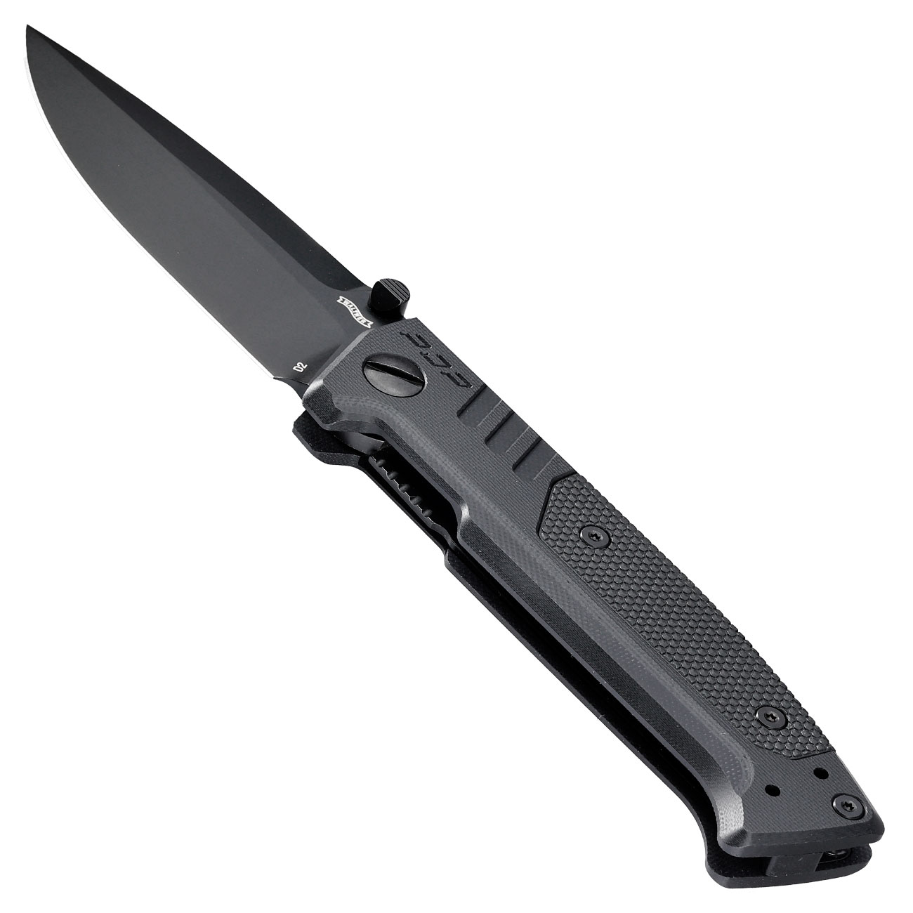 Walther Einhandmesser PDP D2 Stahl schwarz inkl. Grtelclip Bild 3