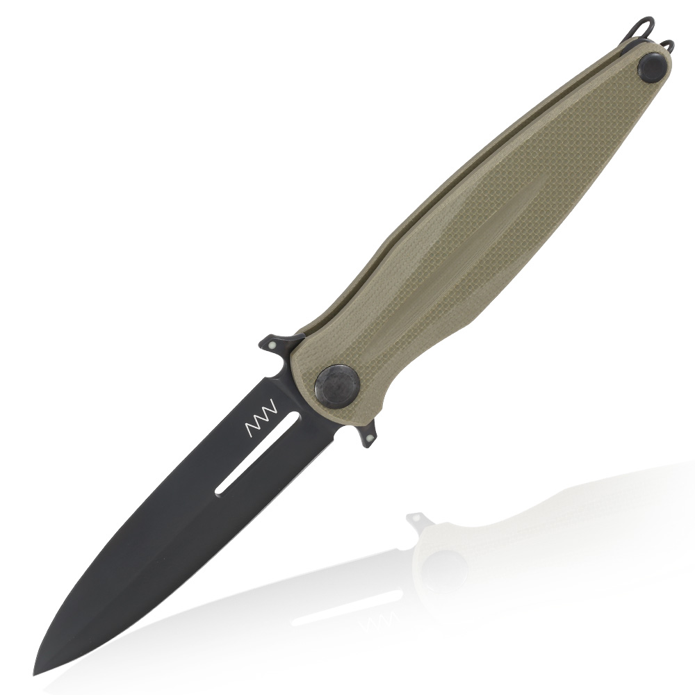 ANV Knives Einhandmesser Z400 BB G10 Sleipner Stahl oliv inkl. Grtelclip