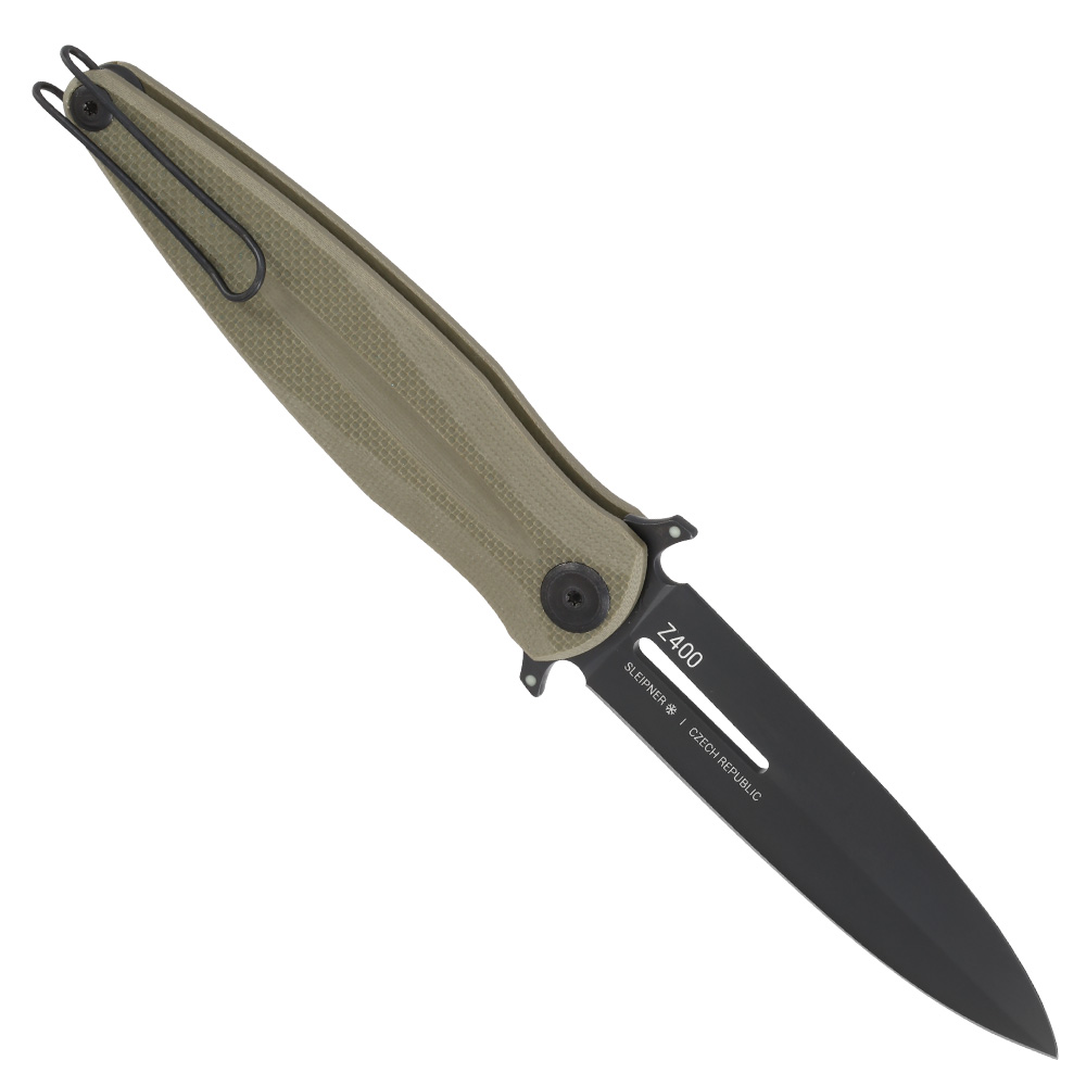 ANV Knives Einhandmesser Z400 BB G10 Sleipner Stahl oliv inkl. Grtelclip Bild 1