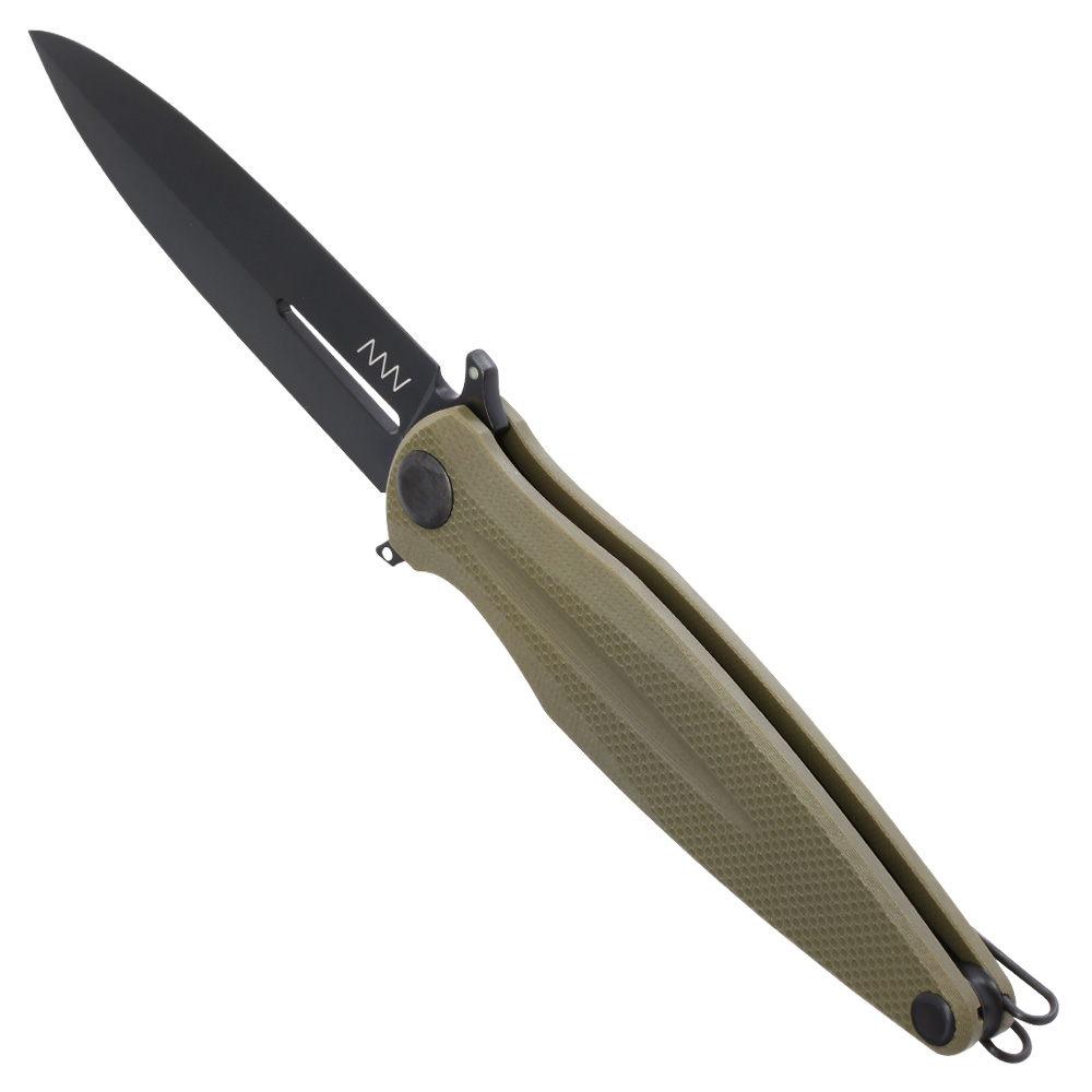 ANV Knives Einhandmesser Z400 BB G10 Sleipner Stahl oliv inkl. Grtelclip Bild 6