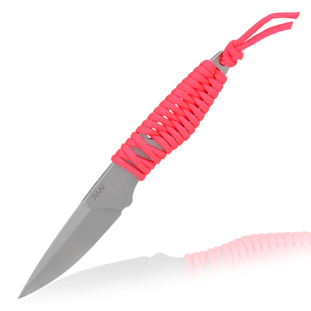 ANV Knives Neck Knife P100 Sleipner Stahl pink/stonewash inkl. Kydex Scheide