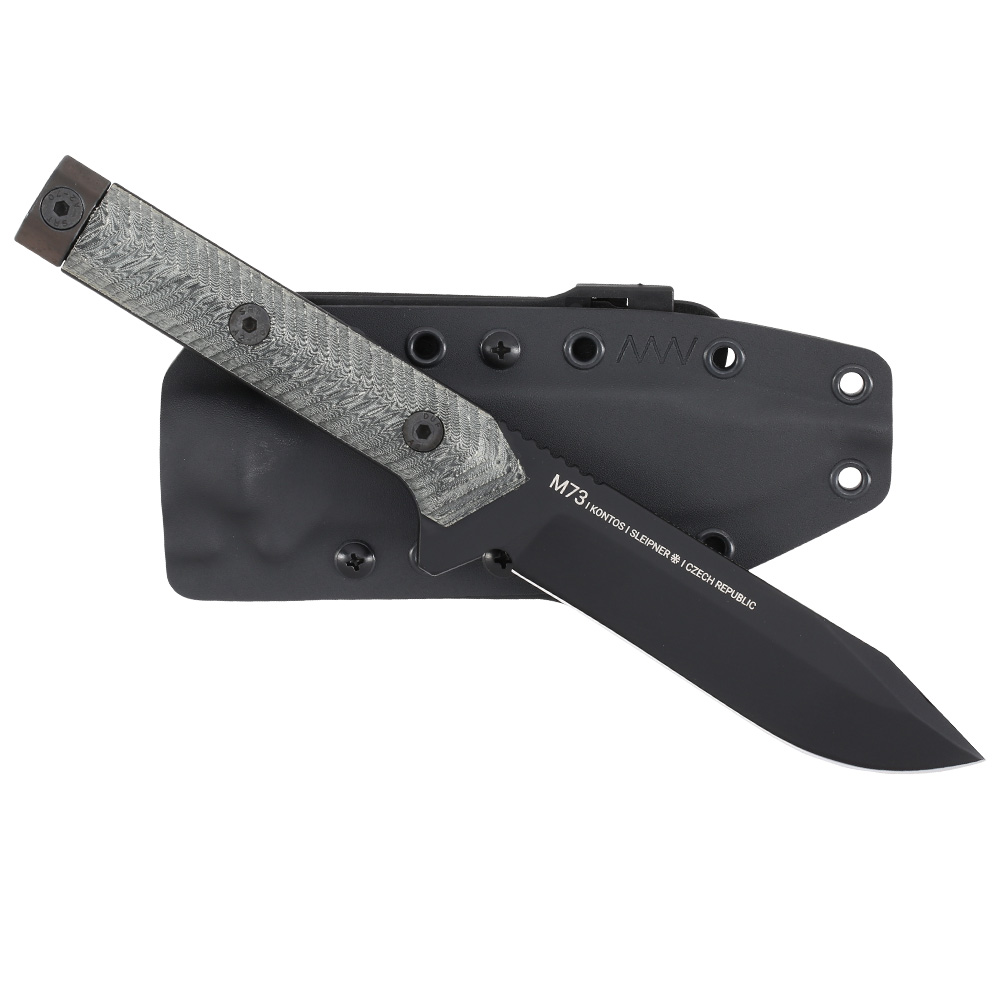 ANV Knives Outdoormesser M73 Kontos Sleipner Stahl Cerakote schwarz inkl. Kydexscheide Bild 3