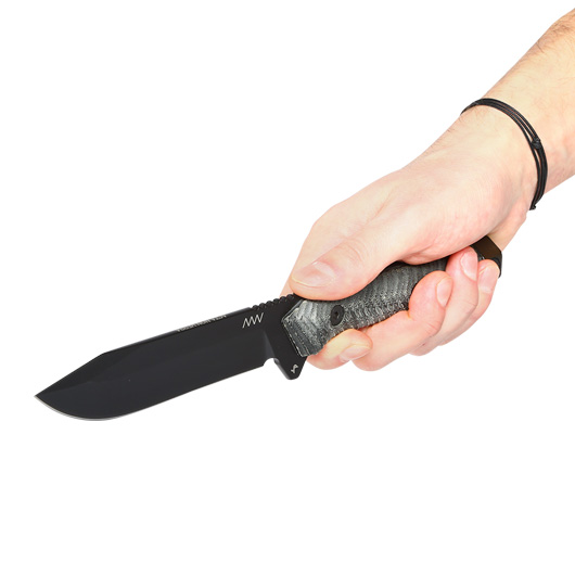 ANV Knives Outdoormesser M73 Kontos Sleipner Stahl Cerakote schwarz inkl. Kydexscheide Bild 7