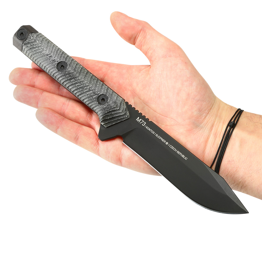 ANV Knives Outdoormesser M73 Kontos Sleipner Stahl Cerakote schwarz inkl. Kydexscheide Bild 8
