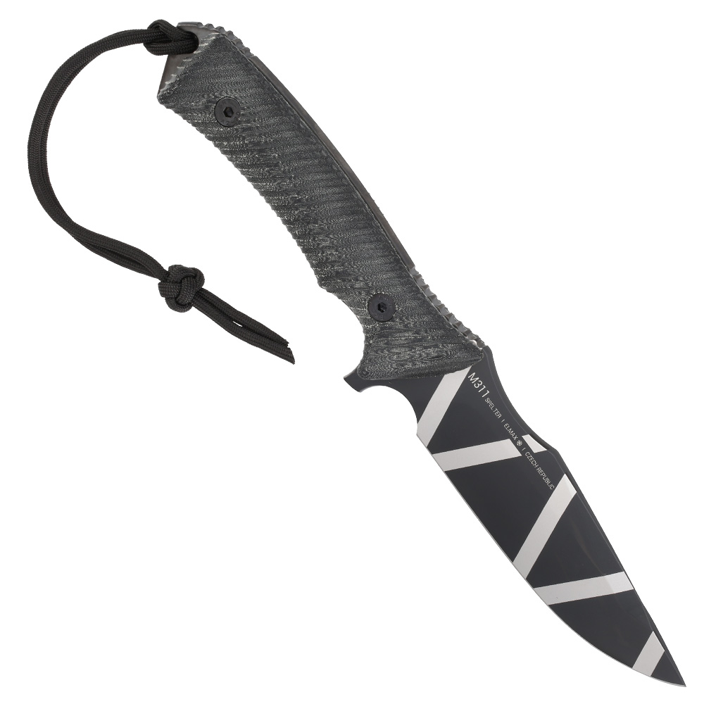 ANV Knives Outdoormesser M311 Spelter Elmax Stahl Micarta schwarz/camo inkl. Kydexscheide Bild 1