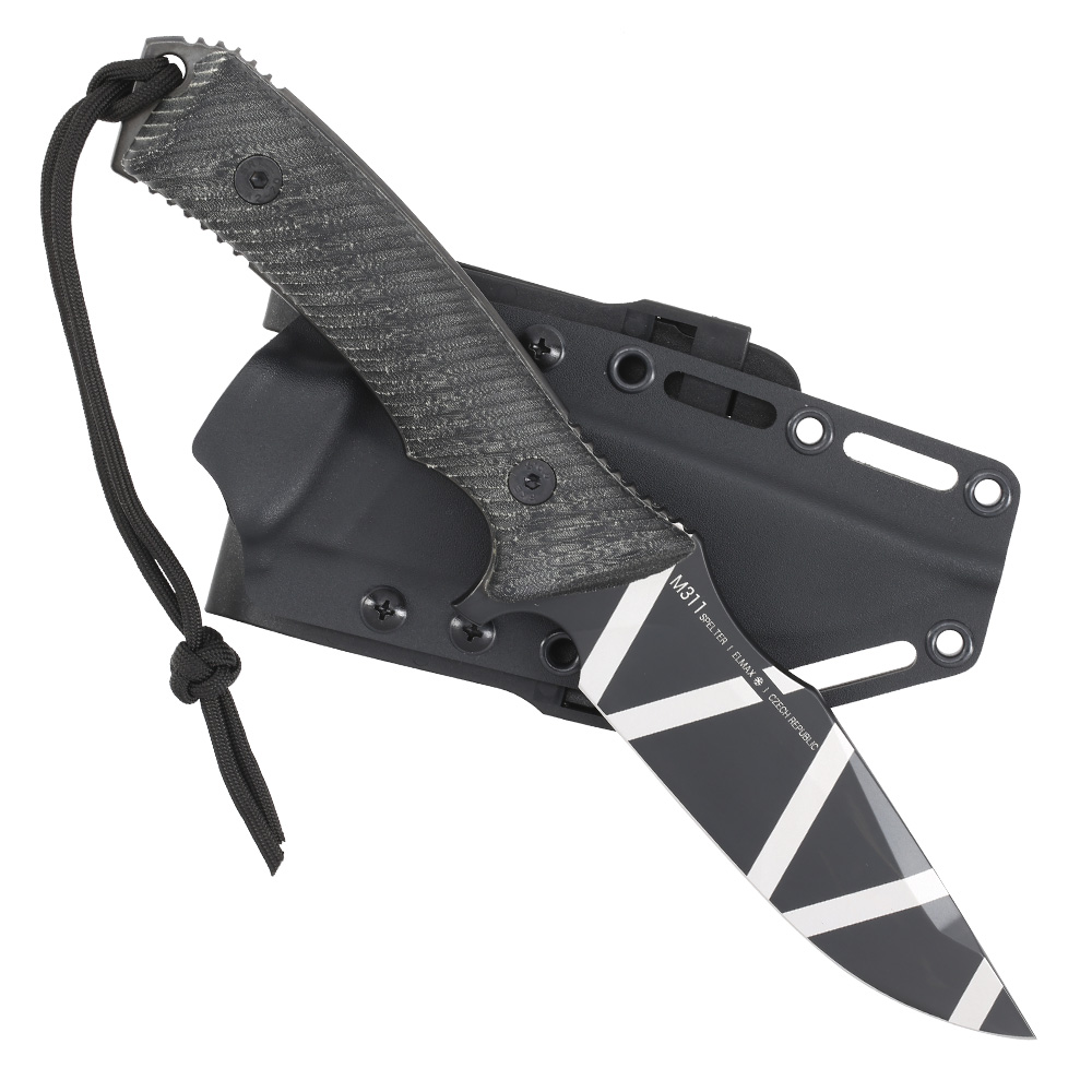 ANV Knives Outdoormesser M311 Spelter Elmax Stahl Micarta schwarz/camo inkl. Kydexscheide Bild 3