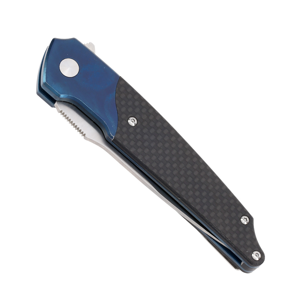 Amare Knives Einhandmesser Pocket Peak blau inkl. Grtelclip Bild 4