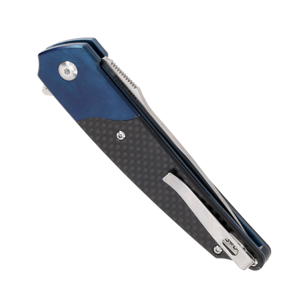 Amare Knives Einhandmesser Pocket Peak blau inkl. Grtelclip Bild 5