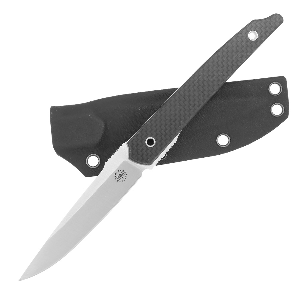 Amare Knives Grtelmesser Pocket Peak satin schwarz/carbonoptik inkl. Kydexscheide Bild 3