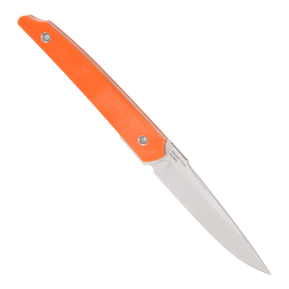 Amare Knives Grtelmesser Pocket Peak stonewash orange inkl. Kydexscheide Bild 1