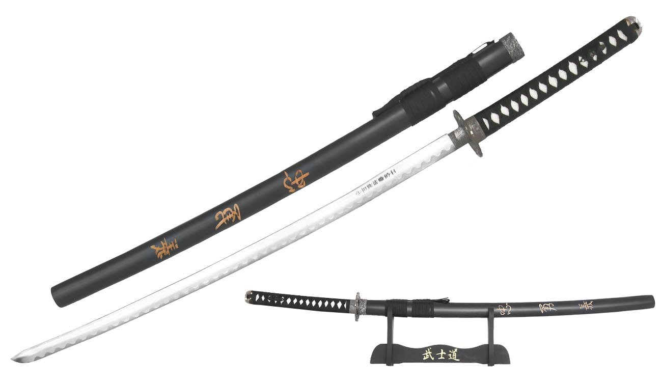 Tole 10 Imperial Katana Black Samurai schwarz inkl. Scheide und Stnder